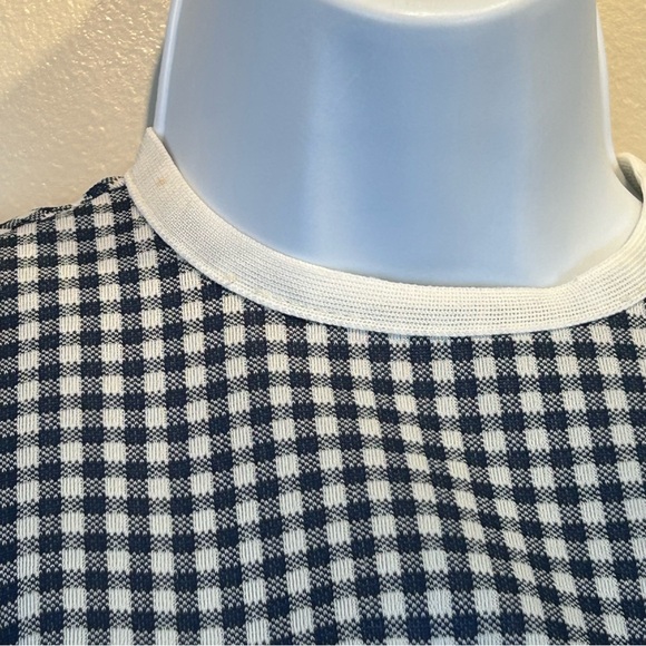 Vintage 60s/70s Gingham Check Maxi Dress Tie Back Hippie Retro Small Summer - Picture 10 of 12